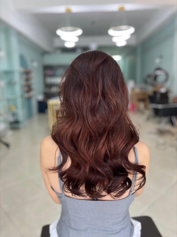Chocolate brown waves